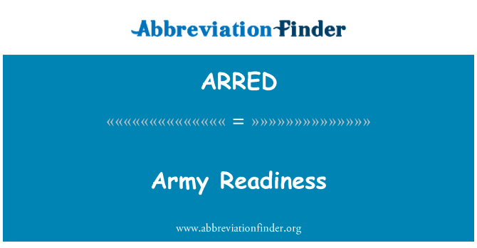 ARRED: Army Readiness
