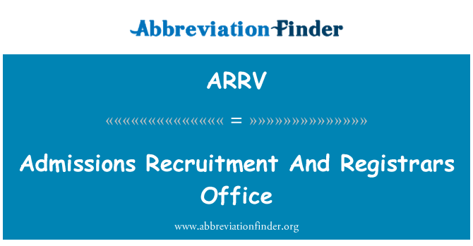 ARRV: Priėmimo įdarbinimo ir Registratoriai Office