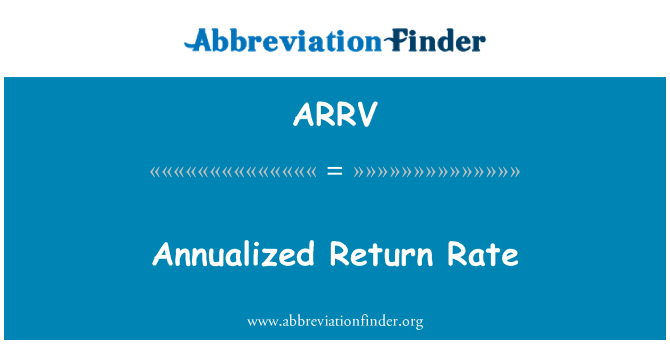 ARRV: Tasa de retorno anualizada