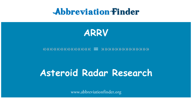 ARRV: Asteroidas radaro mokslinių tyrimų