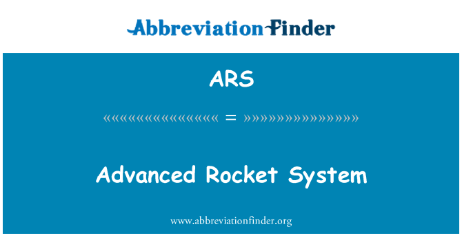 ARS: Kehittynyt raketti järjestelmä