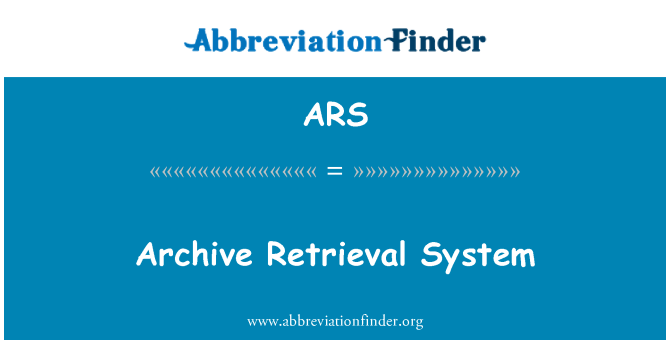 ARS: System adalw archif