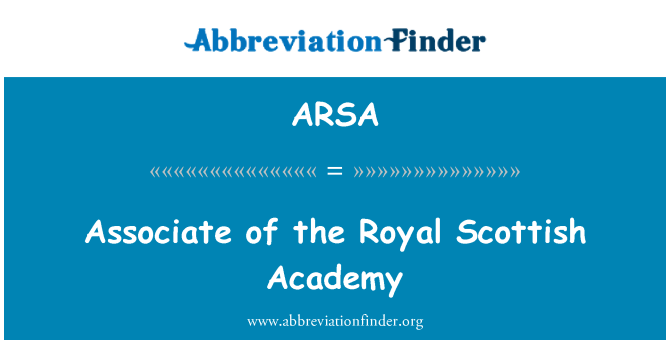ARSA: Cydymaith yr Academi Frenhinol yr Alban