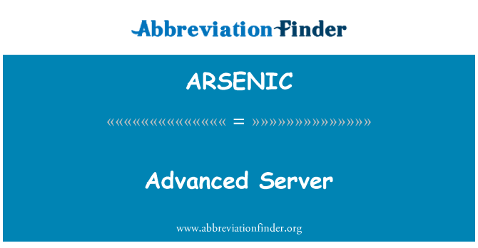 ARSENIC: Pokročilé Server