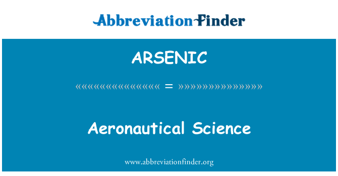 ARSENIC: Аеронавигационна наука