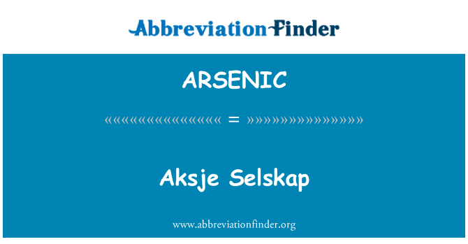 ARSENIC: Aksje Selskap