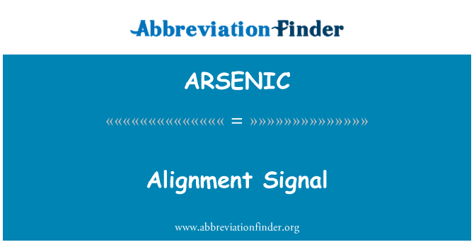 ARSENIC: Justering Signal