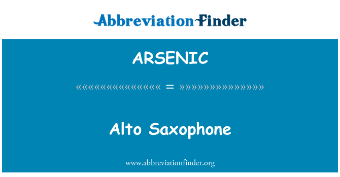 ARSENIC: Alto Saksofòn