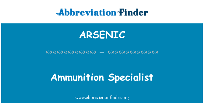 ARSENIC: Amunicja specjalista