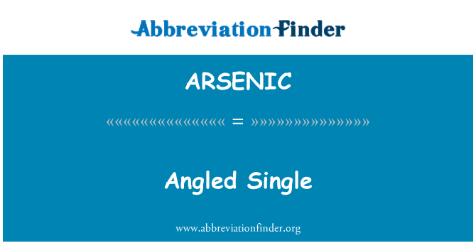 ARSENIC: Vinklade singel