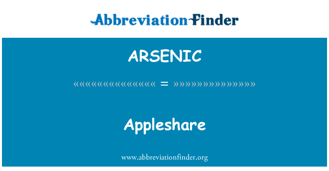 ARSENIC: Appleshare