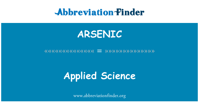 ARSENIC: علوم کاربردی