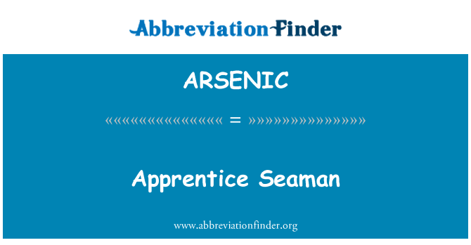 ARSENIC: Apprentice Seaman