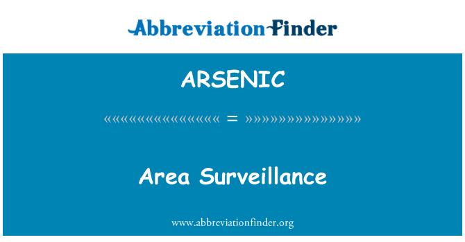 ARSENIC: Khu vực giám sát