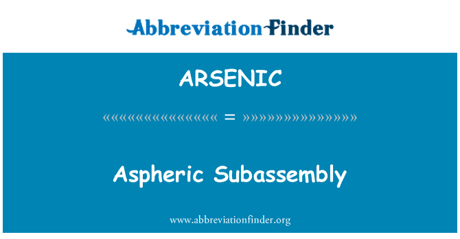 ARSENIC: Aspheric detaljsammansättning