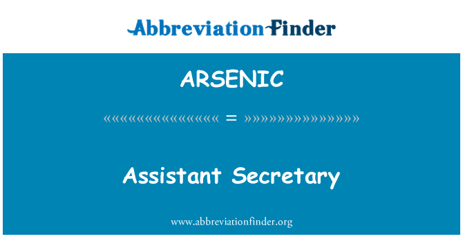 ARSENIC: Assistent Segretarju