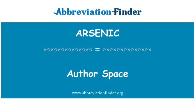 ARSENIC: الكاتب الفضاء