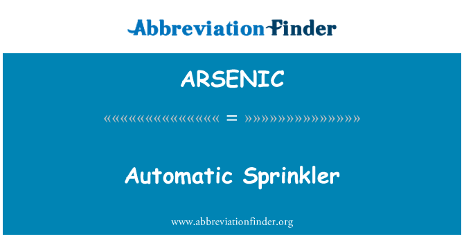 ARSENIC: خودکار بارانی