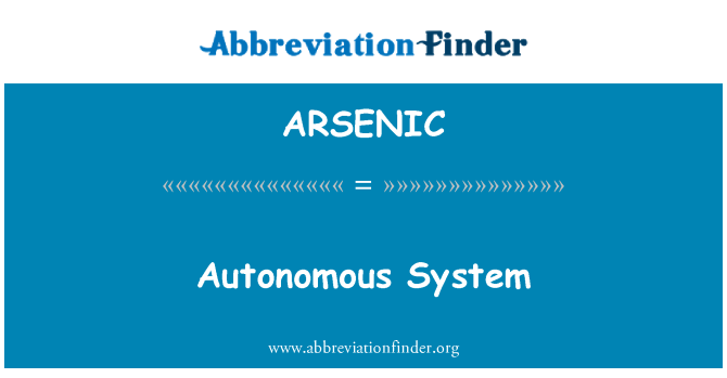 ARSENIC: Autonomní systém