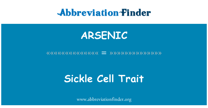 ARSENIC: ติดเซลล์เคียว