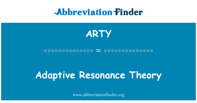 ARTY: Adaptive resonans teori