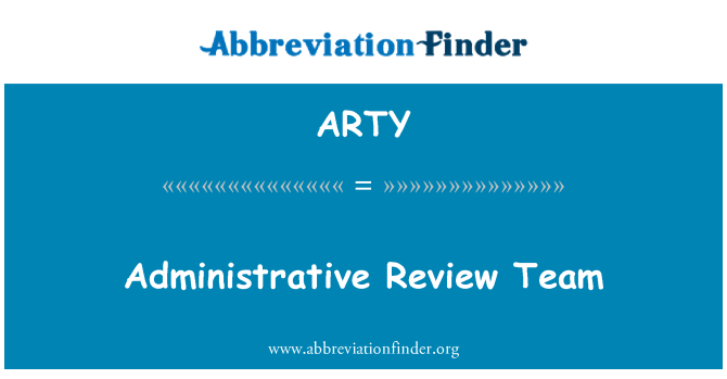 ARTY: Ekip revi administratif