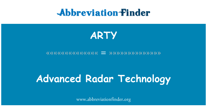 ARTY: Advanced Radar Technology