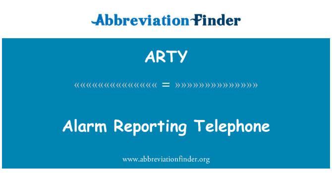 ARTY: Allarm rappurtaġġ tat-telefon