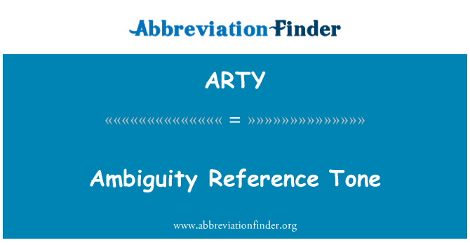ARTY: Tono de referencia de ambigüedad