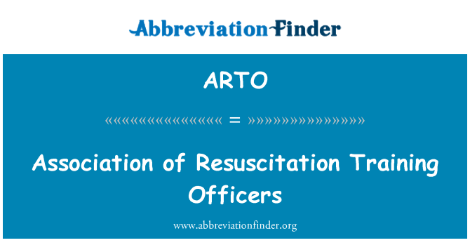 ARTO: สมาคมเจ้าหน้าที่ฝึกอบรม Resuscitation