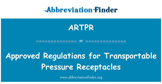 ARTPR: اللوائح المعتمدة لأوعية الضغط القابلة للنقل
