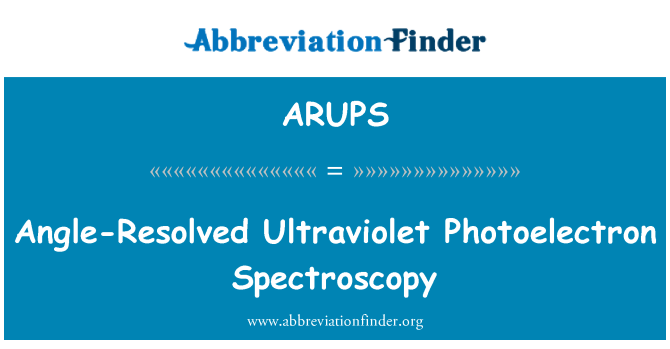 ARUPS: Nurk lahendatud ultraviolettkiirguse elektronide foto spektroskoopia