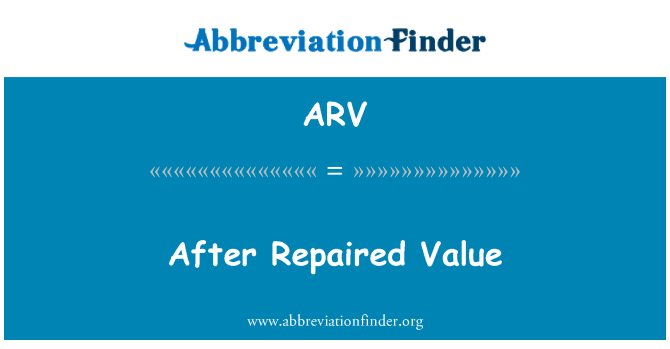 ARV: Depois de reparado valor