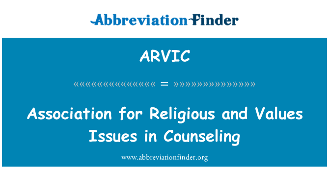 ARVIC: Ассоциация для религиозных и значения вопросам консультирования