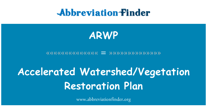 ARWP: Plán obnovy zrýchlené rozvodie/vegetácie