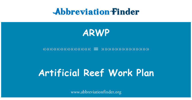 ARWP: Plano de trabalho de Recife artificial