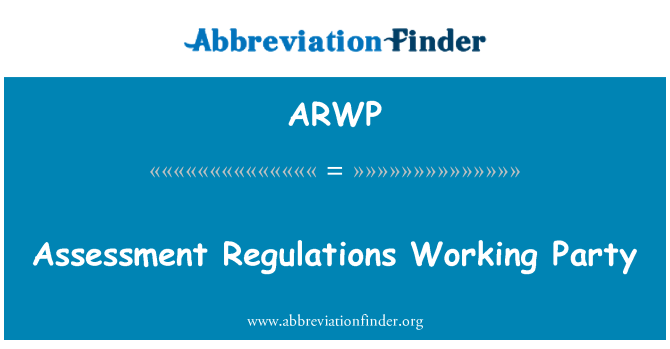 ARWP: 評估法規工作小組