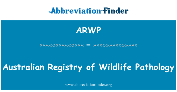 ARWP: Australian rekisterin Wildlife patologia