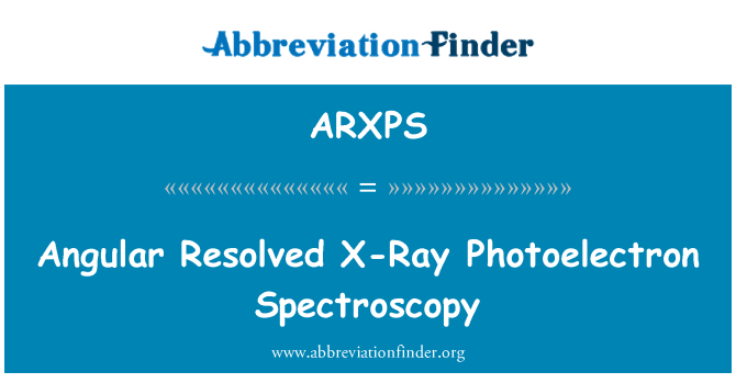 ARXPS: Úhlové vyřešit rentgenové fotoelektronové spektroskopie