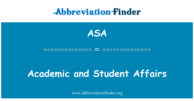 ASA: Akkademiċi u studenti ta ' l-affarijiet