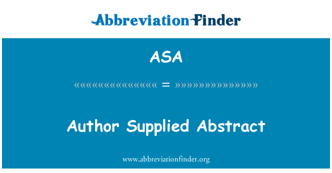 ASA: L-awtur forniti Astratt