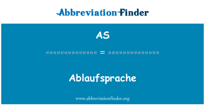 AS: Ablaufsprache