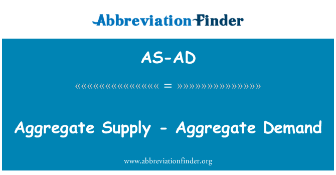 AS-AD: Aggregat provvista - domanda aggregata