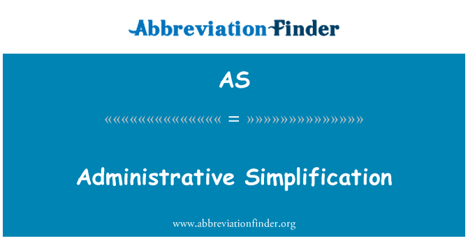 AS: Simplificación administrativa