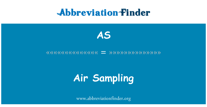 AS: 空気サンプリング