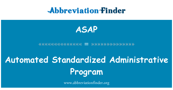 ASAP: Program administrasi standar otomatis