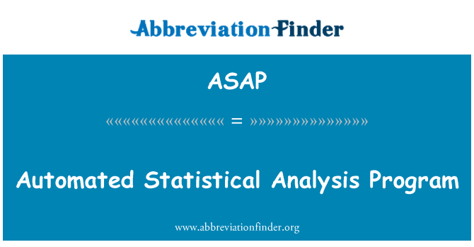 ASAP: Automatisoitu tilastollinen analyysi ohjelma