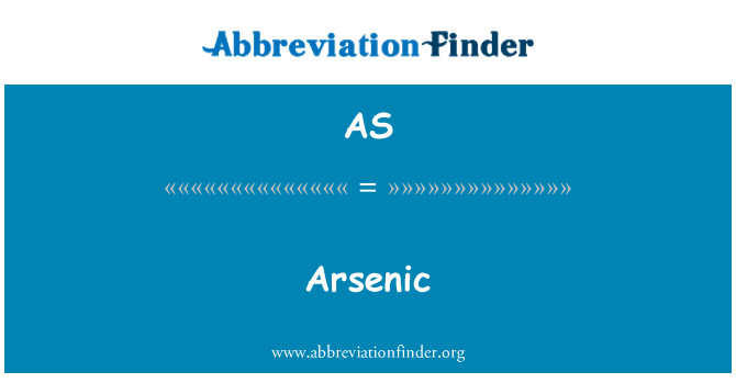 AS: Arsenik