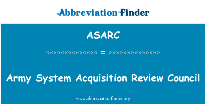 ASARC: คณะกรรมการตรวจสอบซื้อระบบกองทัพ
