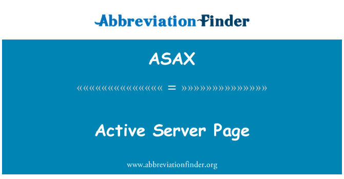 ASAX: Page sèvè aktif